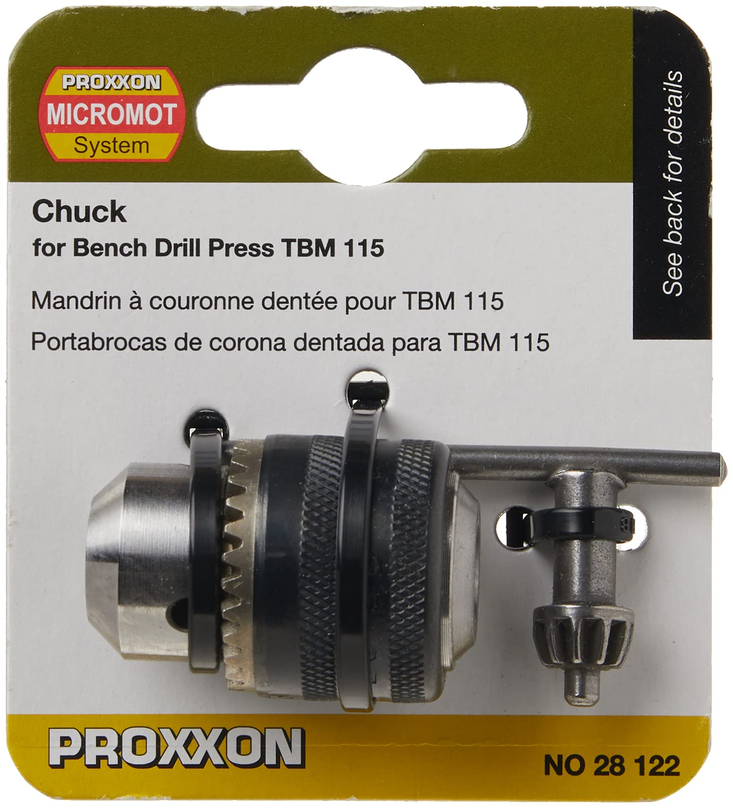 PROXXON Chuck for Drill bits up to 1/4
